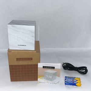 Cloudnola Block Clock in‎ Marble NWT